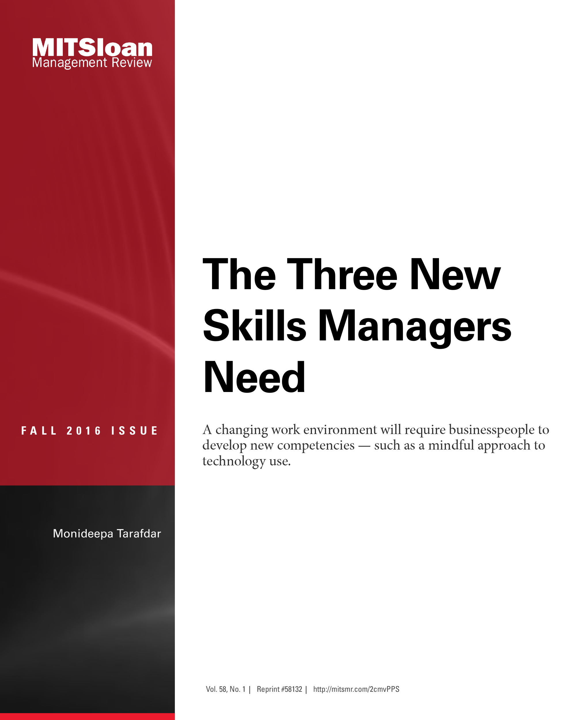 Cover - The Three New Skills Managers Need [Article]