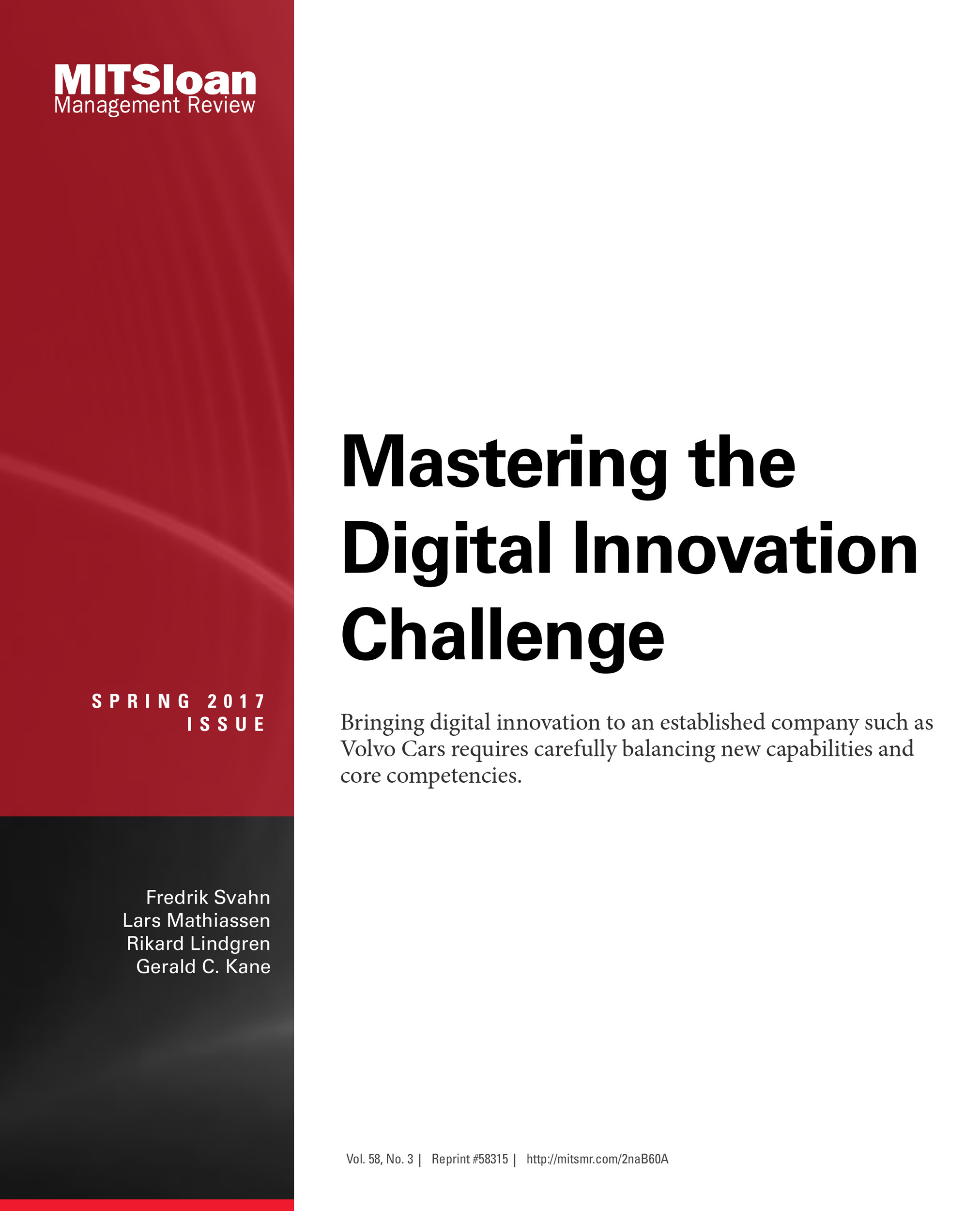 Cover - Mastering the Digital Innovation Challenge [Article]