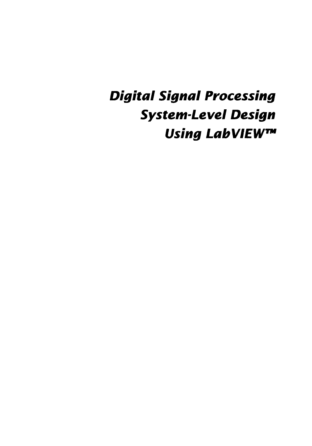 Front Cover - Digital Signal Processing System-Level Design Using ...