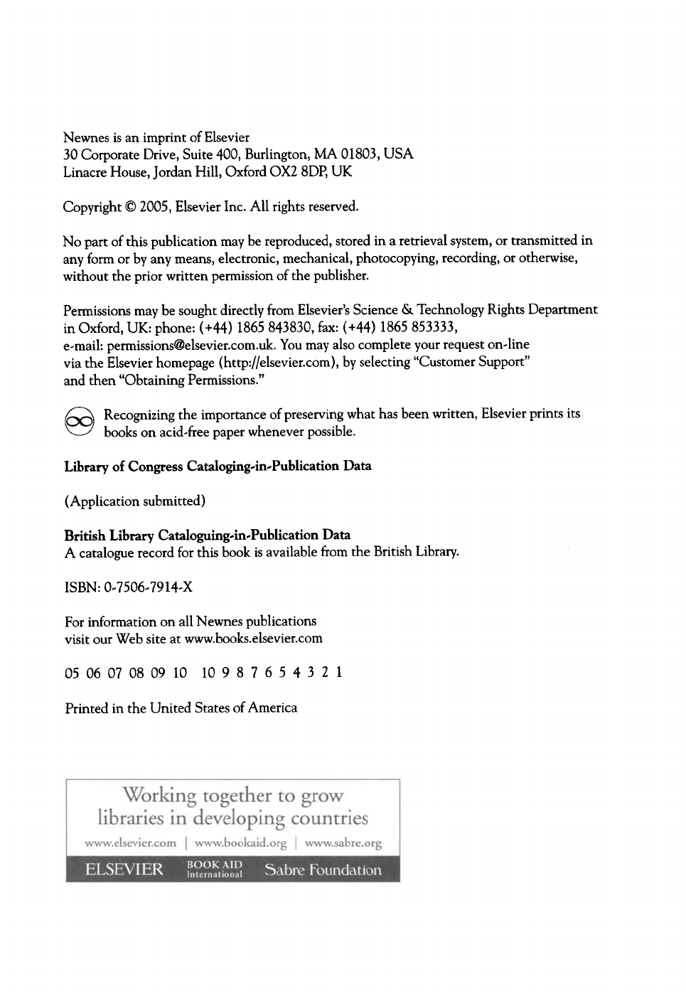 Copyright Page - Digital Signal Processing System-Level Design Using ...