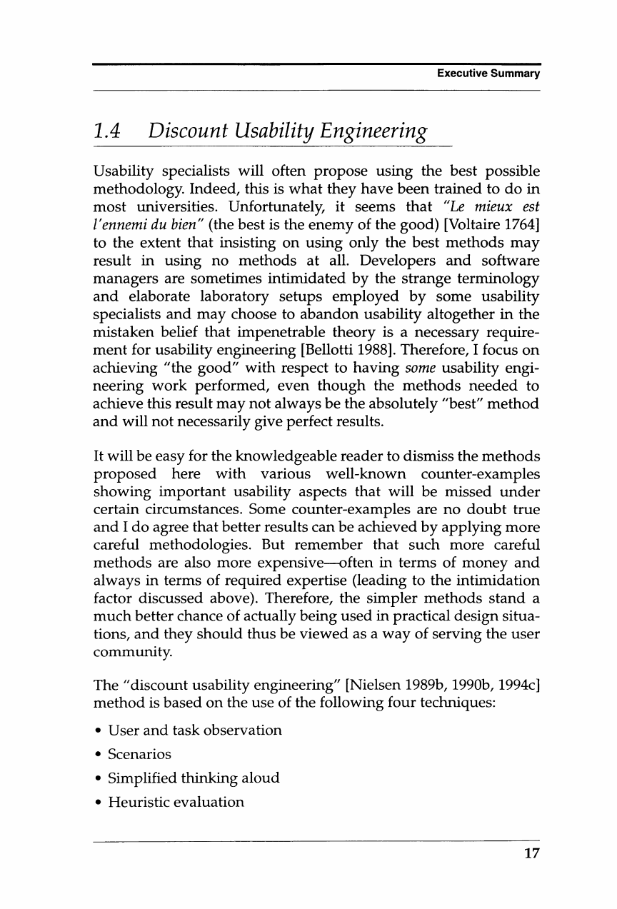 1.4 Discount Usability Engineering - Usability Engineering [Book]