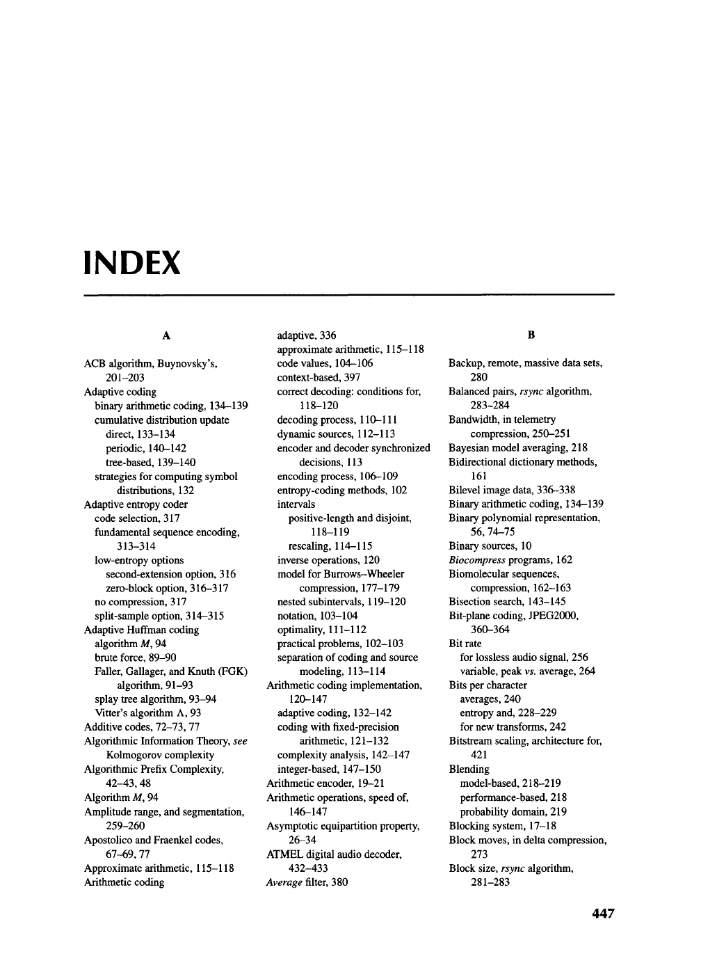 Index (1/2) - Lossless Compression Handbook [Book]