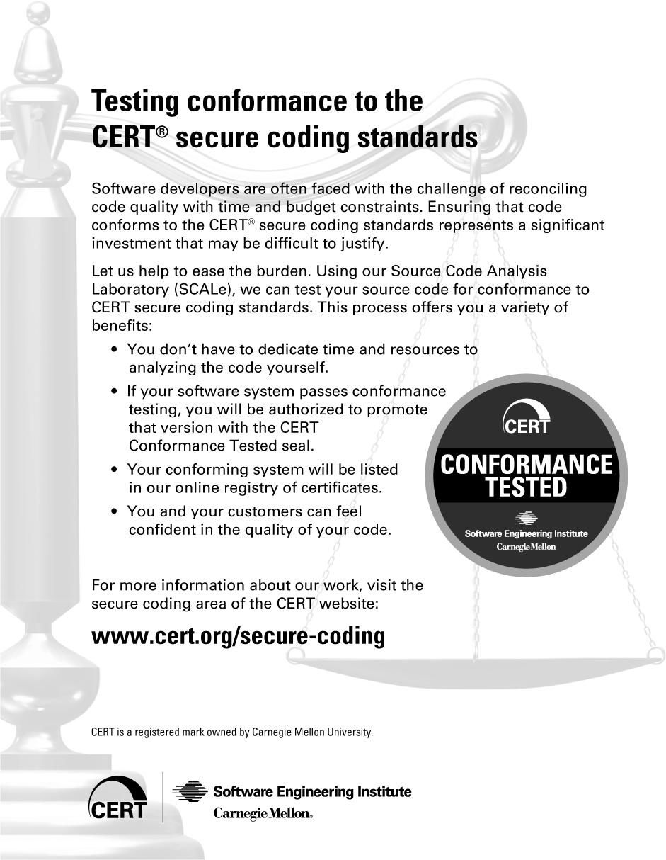 Ad Page - Secure Coding in C and C++, Second Edition [Book]