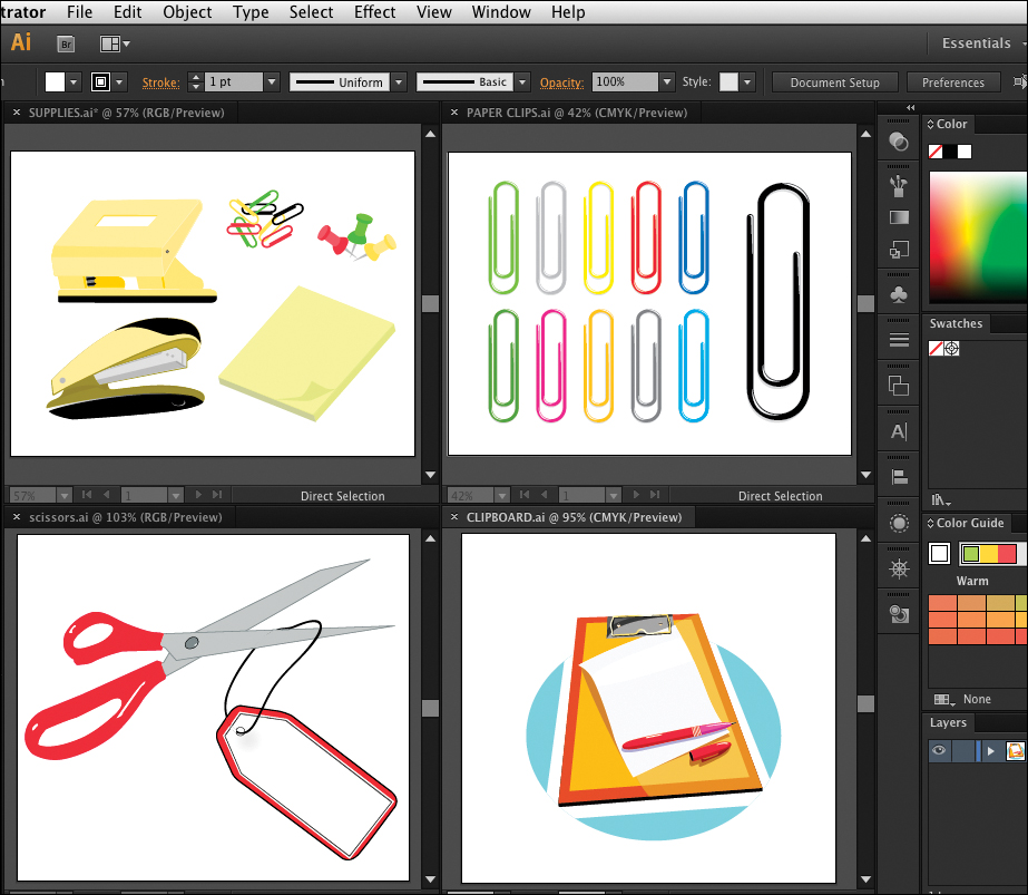 3. Workspaces - Illustrator CC: Visual QuickStart Guide [Book]