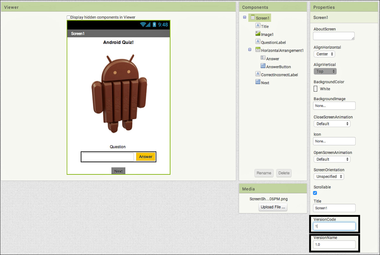 Version Codes - Learning MIT App Inventor: A Hands-On Guide to Building ...