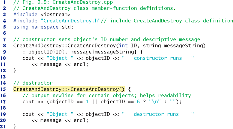9.8 When Constructors and Destructors Are Called - C++ How to Program ...