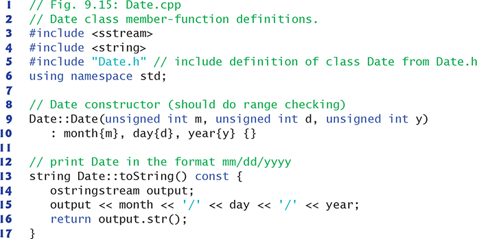 9.10 Default Memberwise Assignment - C++ How to Program, 10/e [Book]