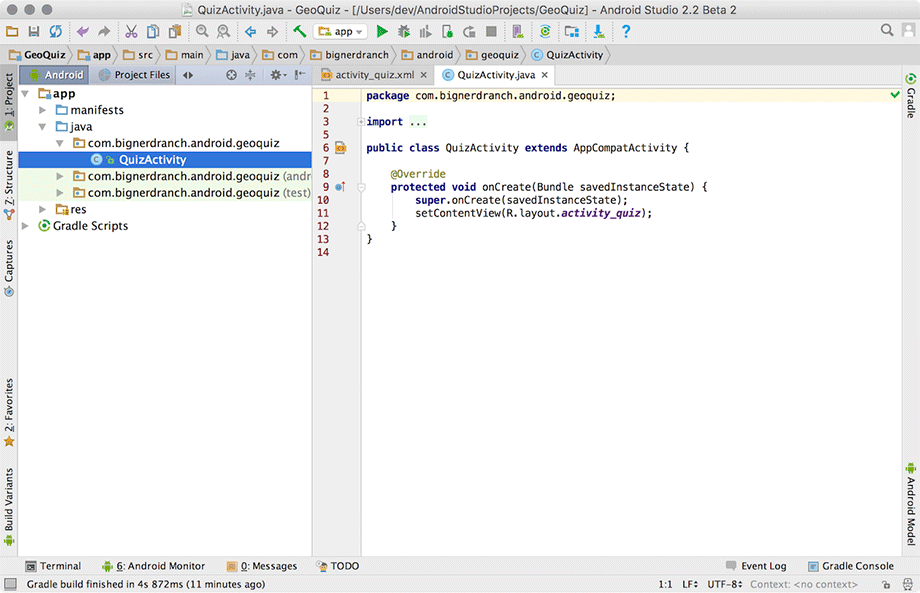 Navigating in Android Studio - Android Programming: The Big Nerd Ranch ...