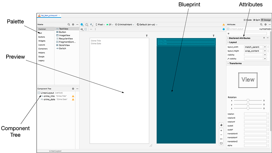 Introducing the Layout Editor - Android Programming: The Big Nerd Ranch ...