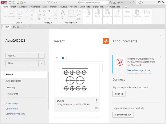 Chapter 1 Getting Started - Engineering Graphics with AutoCAD 2023 [Book]