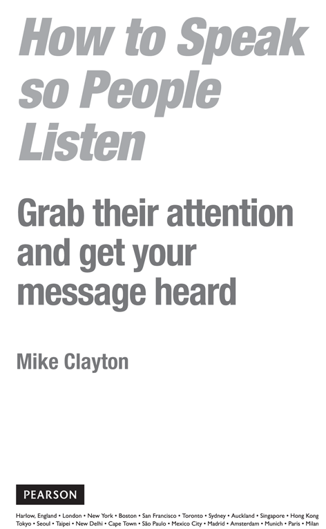 Title page - How to Speak so People Listen [Book]