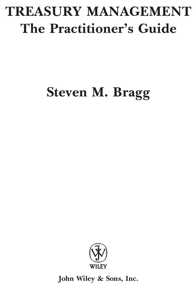Title Page - Treasury Management: The Practitioner's Guide [Book]