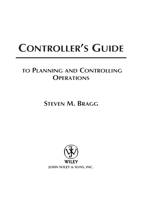 Controlling Title Title Page - Controller's Guide to Planning and Controlling Operations ...