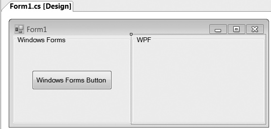 Hosting a WPF Control in Windows Forms - Programming WPF, 2nd Edition ...