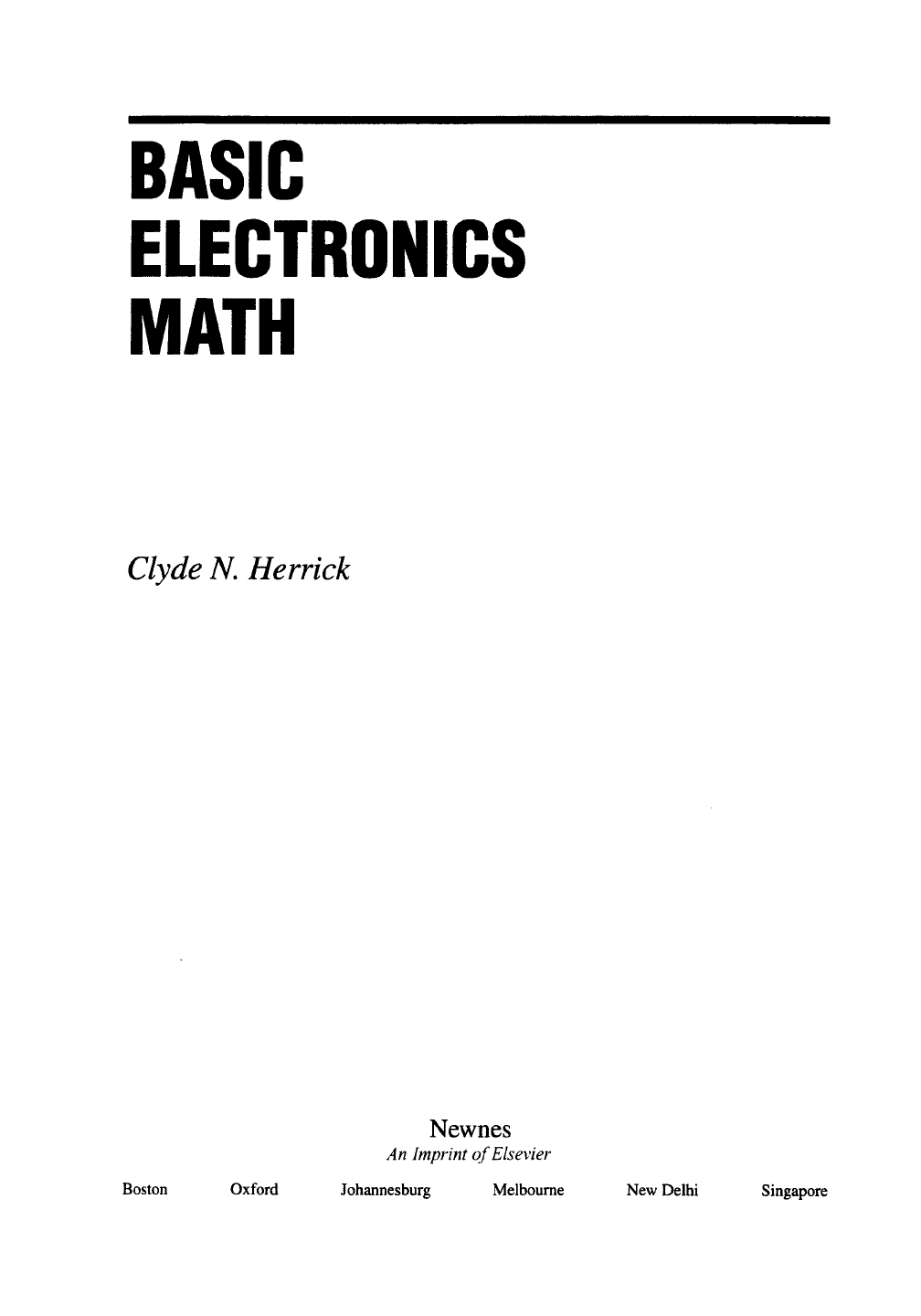 Basic Electronics Math - Basic Electronics Math [Book]