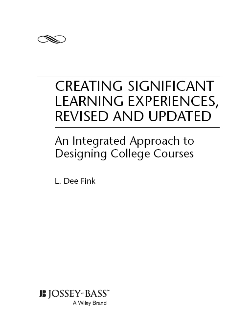 Title - Creating Significant Learning Experiences, Revised and Updated ...