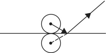 Schematic illustration of a reflecting plane with one image.
