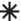 An illustration of an asterisk symbol.