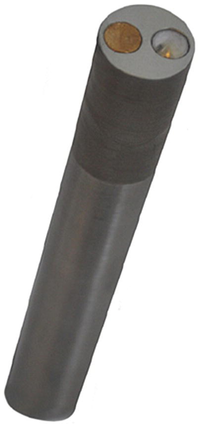 Schematic illustration of a p–u sound intensity probe.