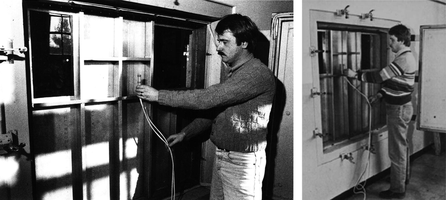 Photo depicts the transmitted sound intensity measured with a probe with microphones in a side-by-side arrangement.