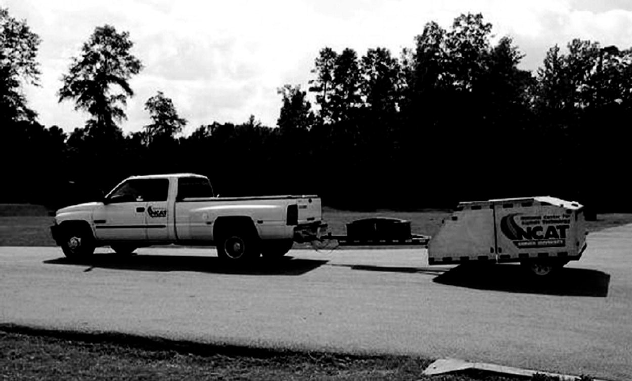 Photo depicts the view of finished CPX trailer built at Auburn University.