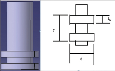 Figure shows piston head in which head of thickness is taken as a uniform circular flat plate.