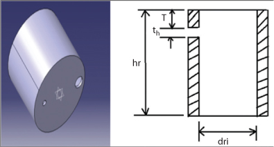 Figure shows a reservoir cylinder that must be a stable and a non-reactive material.
