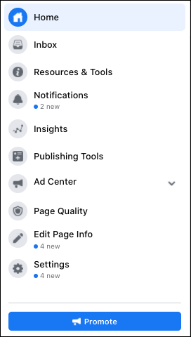 Snapshot of the number next to Notifications signifies new interactions and updates.