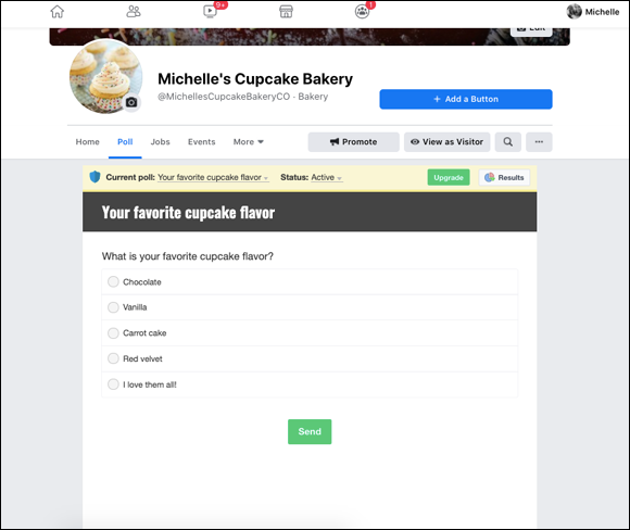 Snapshot of the favorite cupcake flavor.