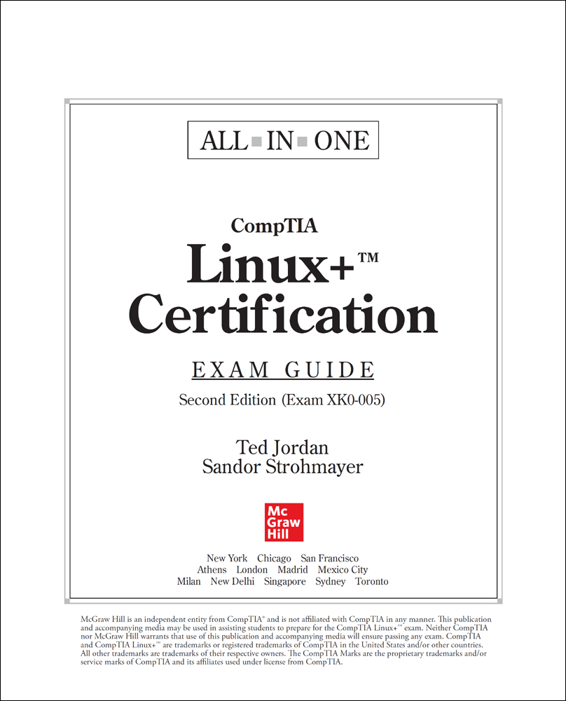 Title Page - CompTIA Linux+ Certification All-in-One Exam Guide, Second ...