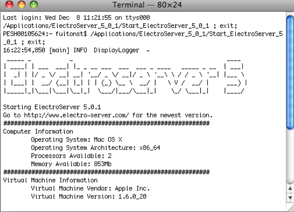 Installing ElectroServer - HTML5 Canvas, 2nd Edition [Book]
