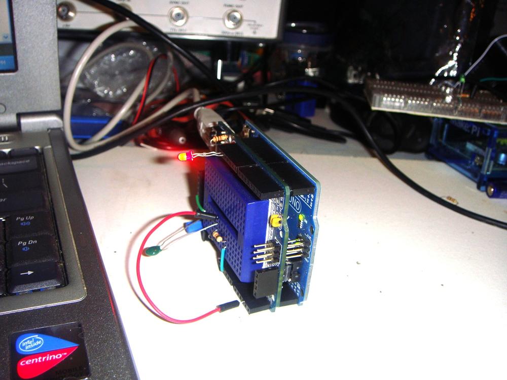 Temperature Indicator detecting heat from a notebook computer.