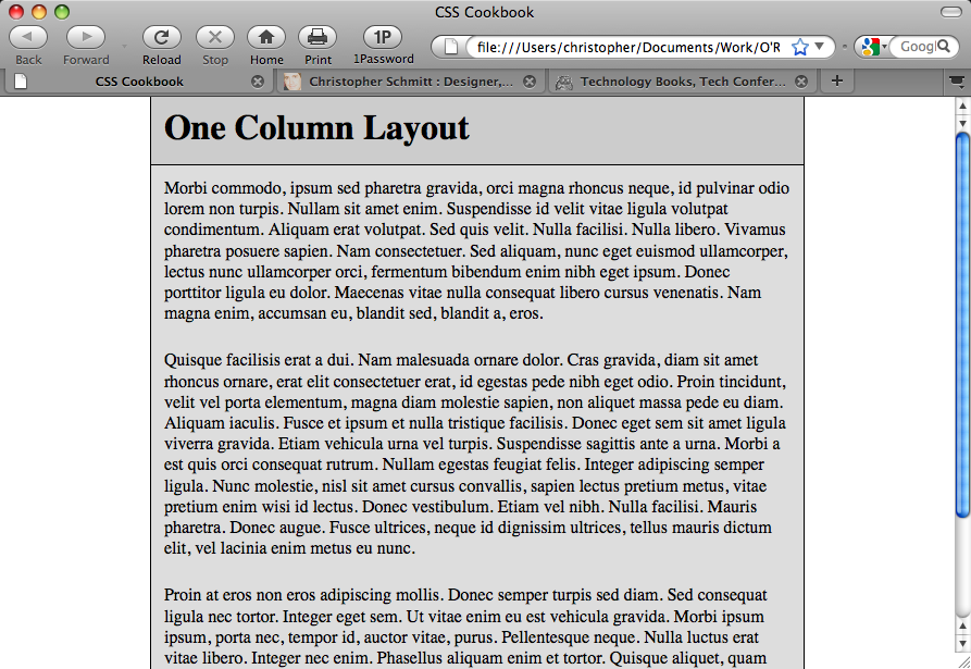 11. Page Layouts - CSS Cookbook, 3rd Edition [Book]