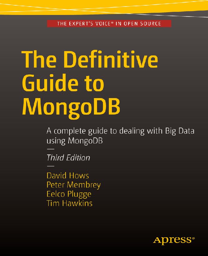 Cover - The Definitive Guide to MongoDB: A complete guide to dealing ...