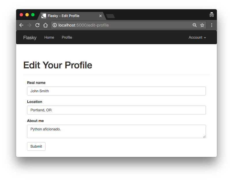 Profile editor