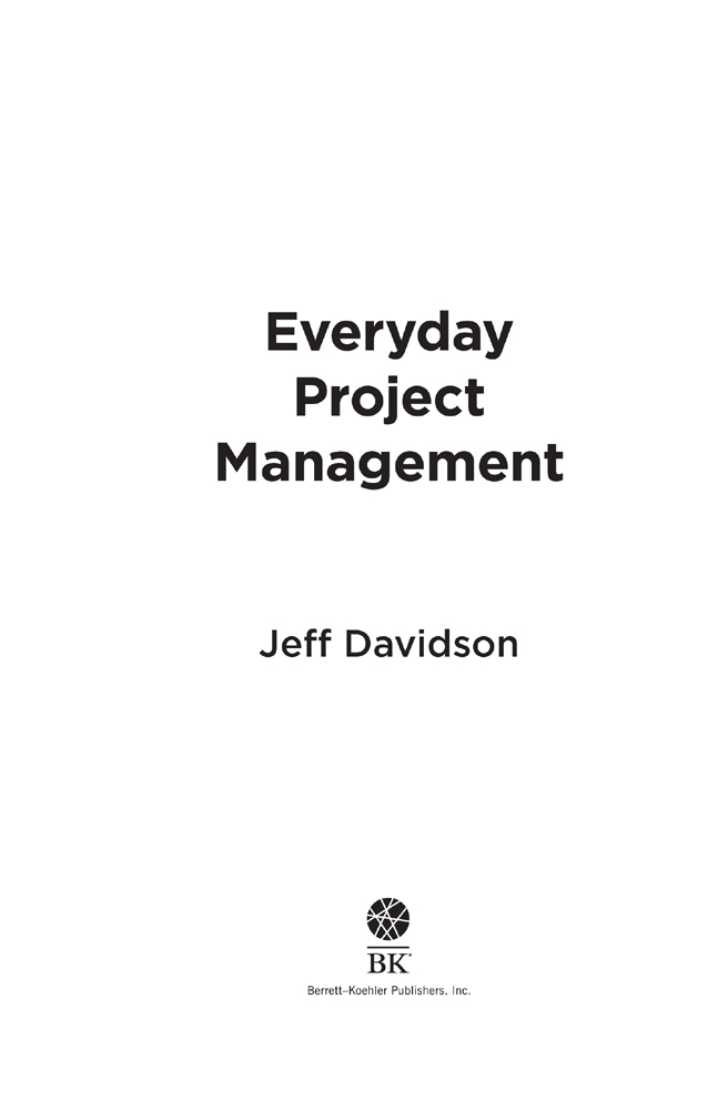 Title Page - Everyday Project Management [Book]