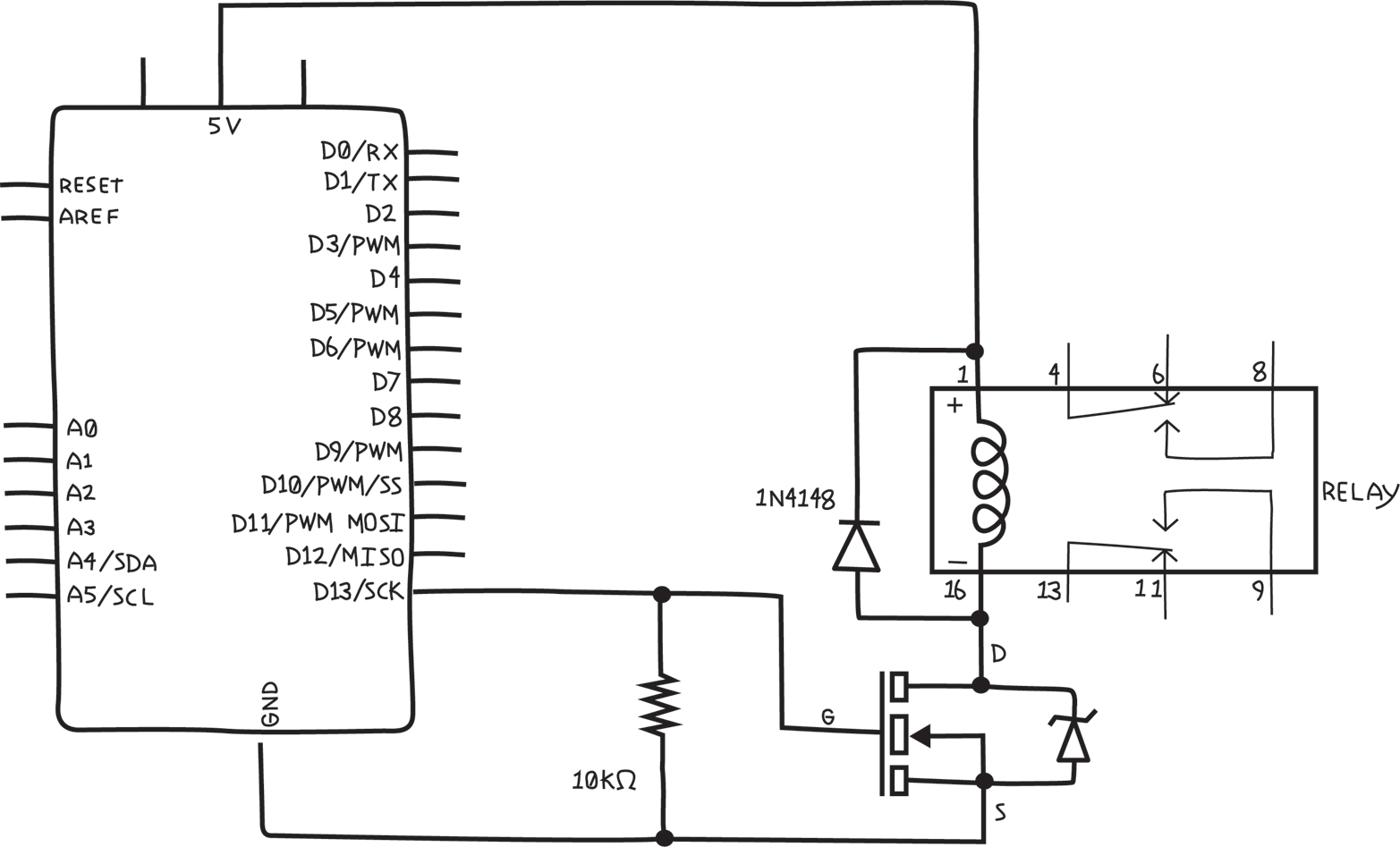 5 GSWA3E testing FET Relay schem