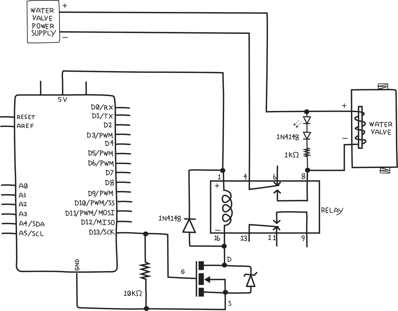 11 GSWA3E testing FET Relay Valve LED schem