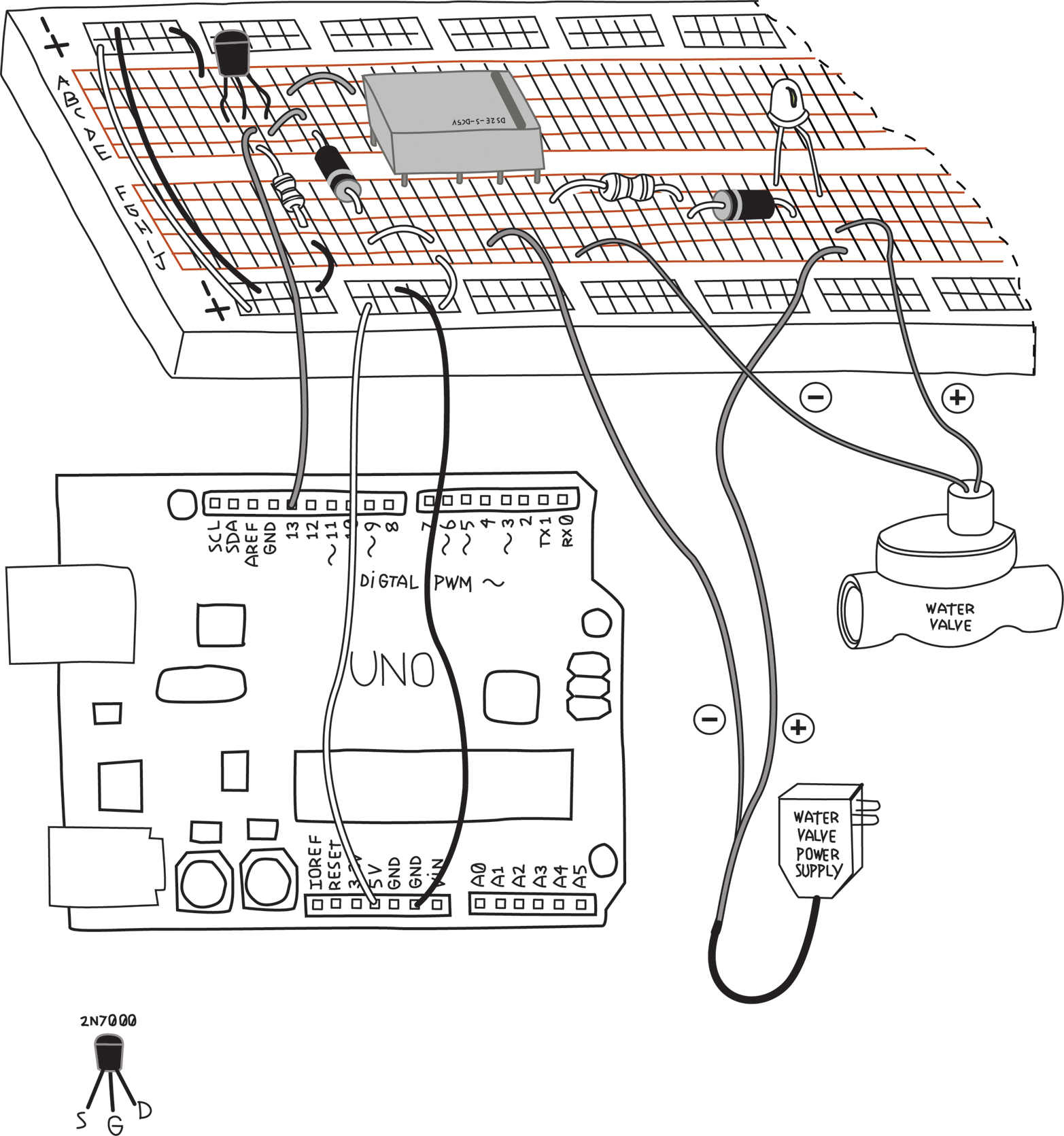 12 GSWA3E testing FET relay valve LED bb