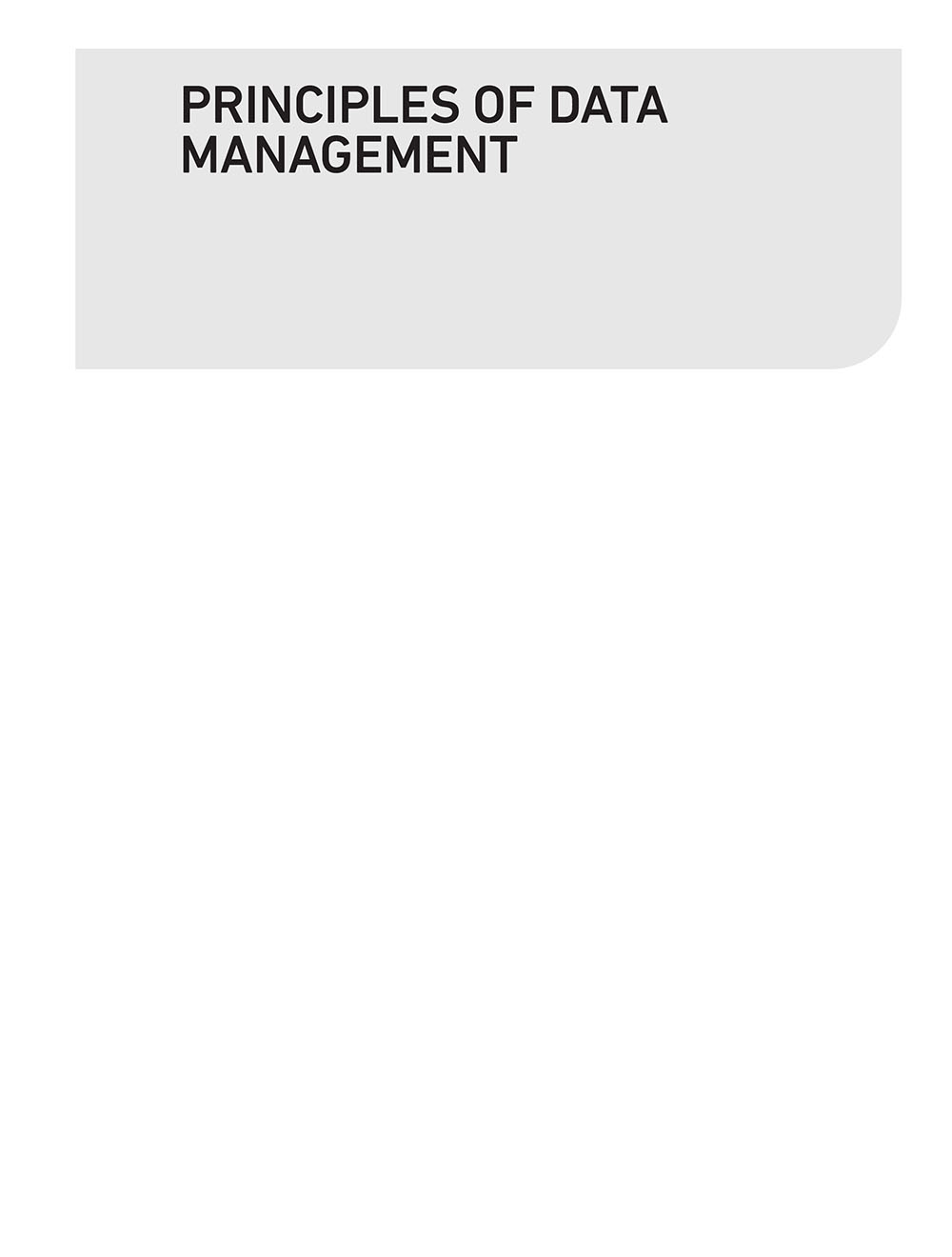Half-Title Page - Principles of Data Management, 3rd Edition [Book]