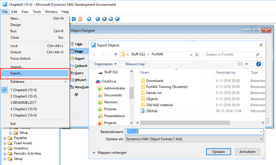 Exporting objects - Programming Microsoft Dynamics NAV - Fifth Edition ...