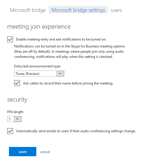Microsoft bridge settings - Mastering Office 365 Administration [Book]