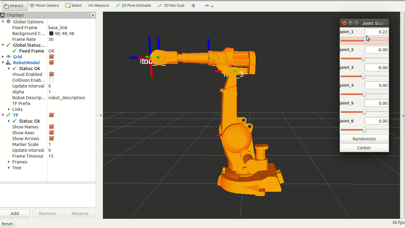 Visualizing the ABB robot model in RViz - Mastering ROS for Robotics ...