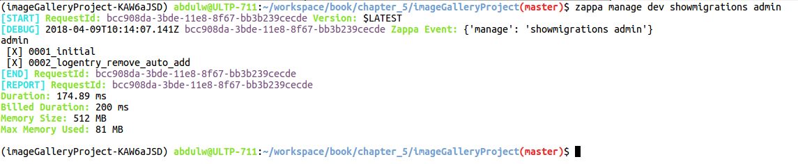 Django management command using Zappa - Building Serverless Python Web ...
