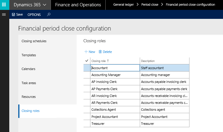 Closing roles - Microsoft Dynamics 365 Enterprise Edition - Financial ...