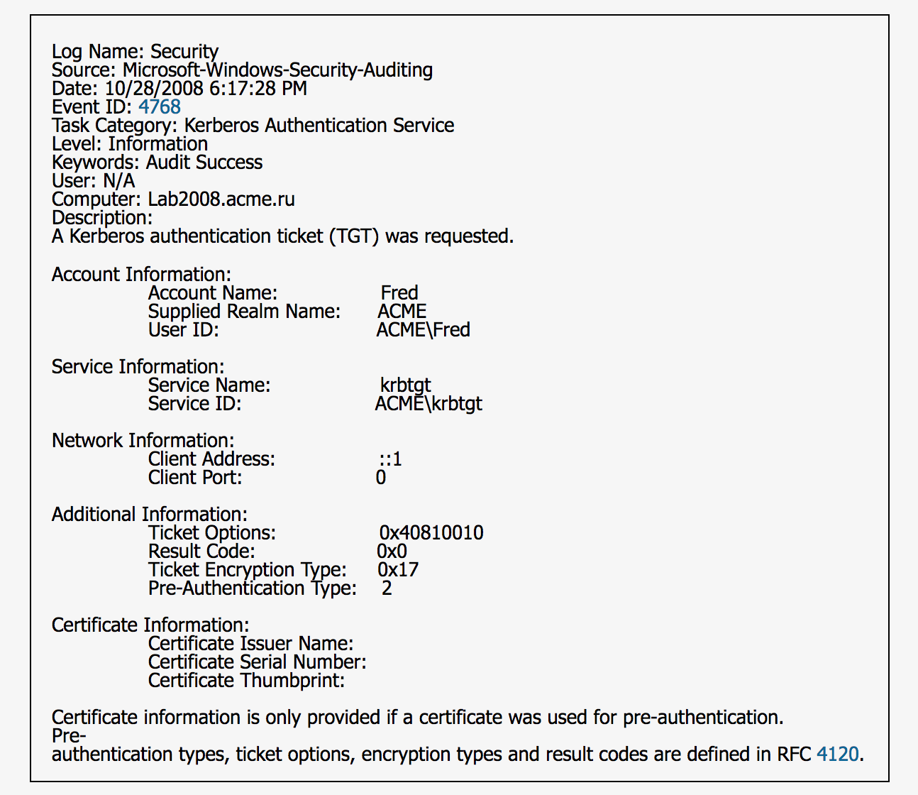 Active directory events - Hands-On Machine Learning for Cybersecurity ...