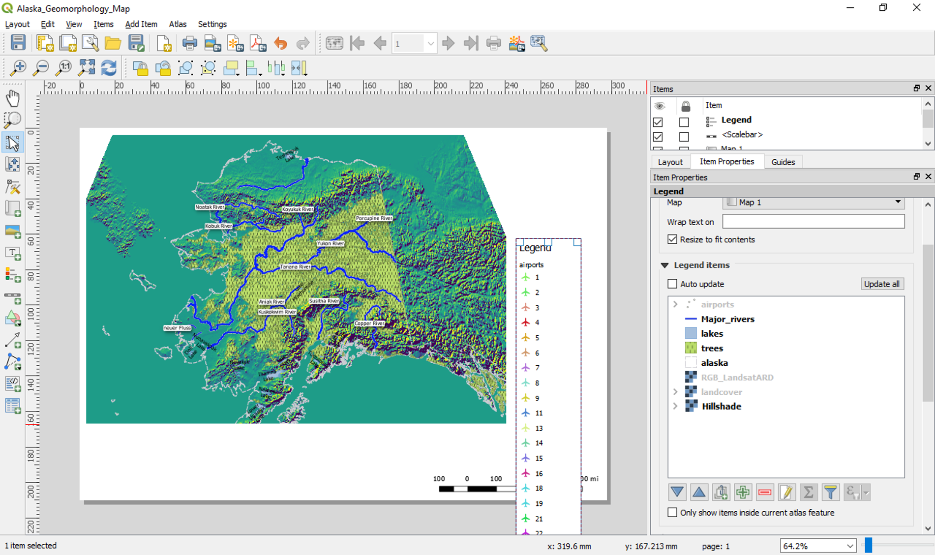 Adding layout items - Learn QGIS - Fourth Edition [Book]