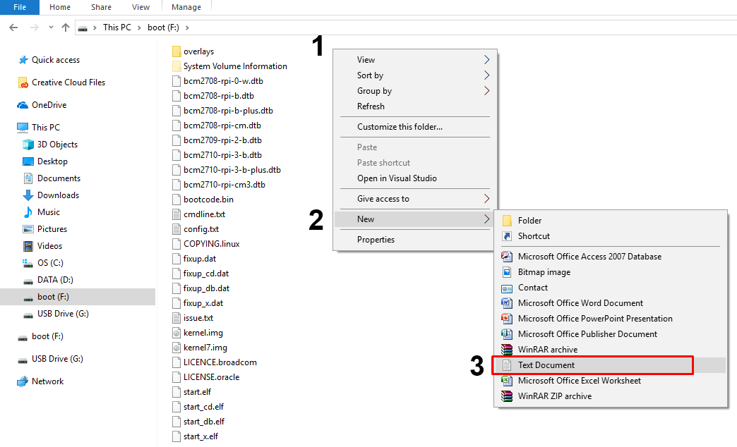 Creating an SSH file on a microSD card - Hands-On Robotics Programming ...