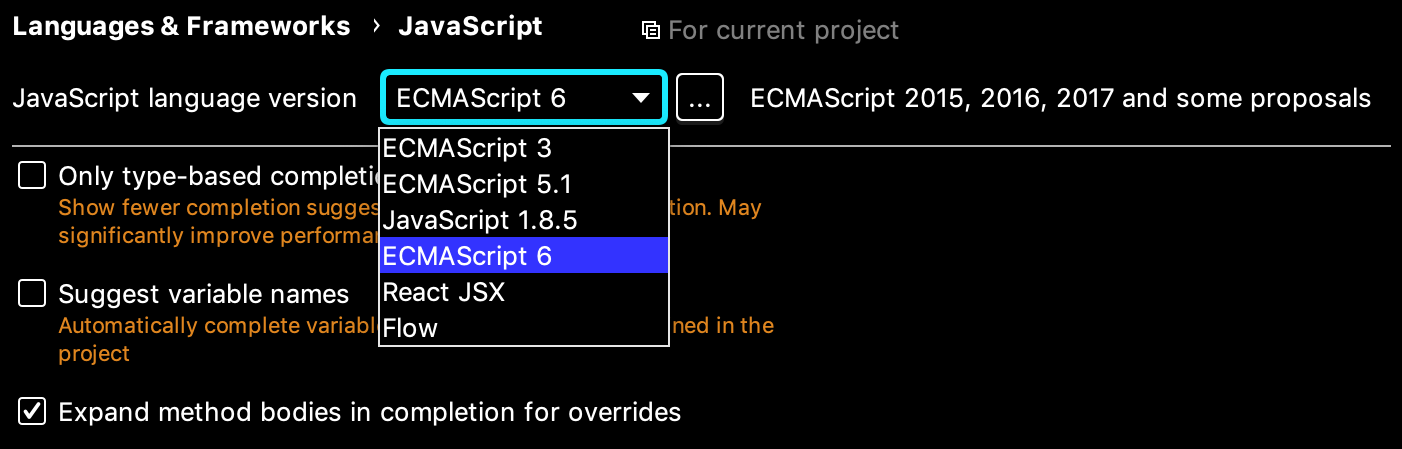 Choosing the version for JavaScript - Hands-On Application Development ...