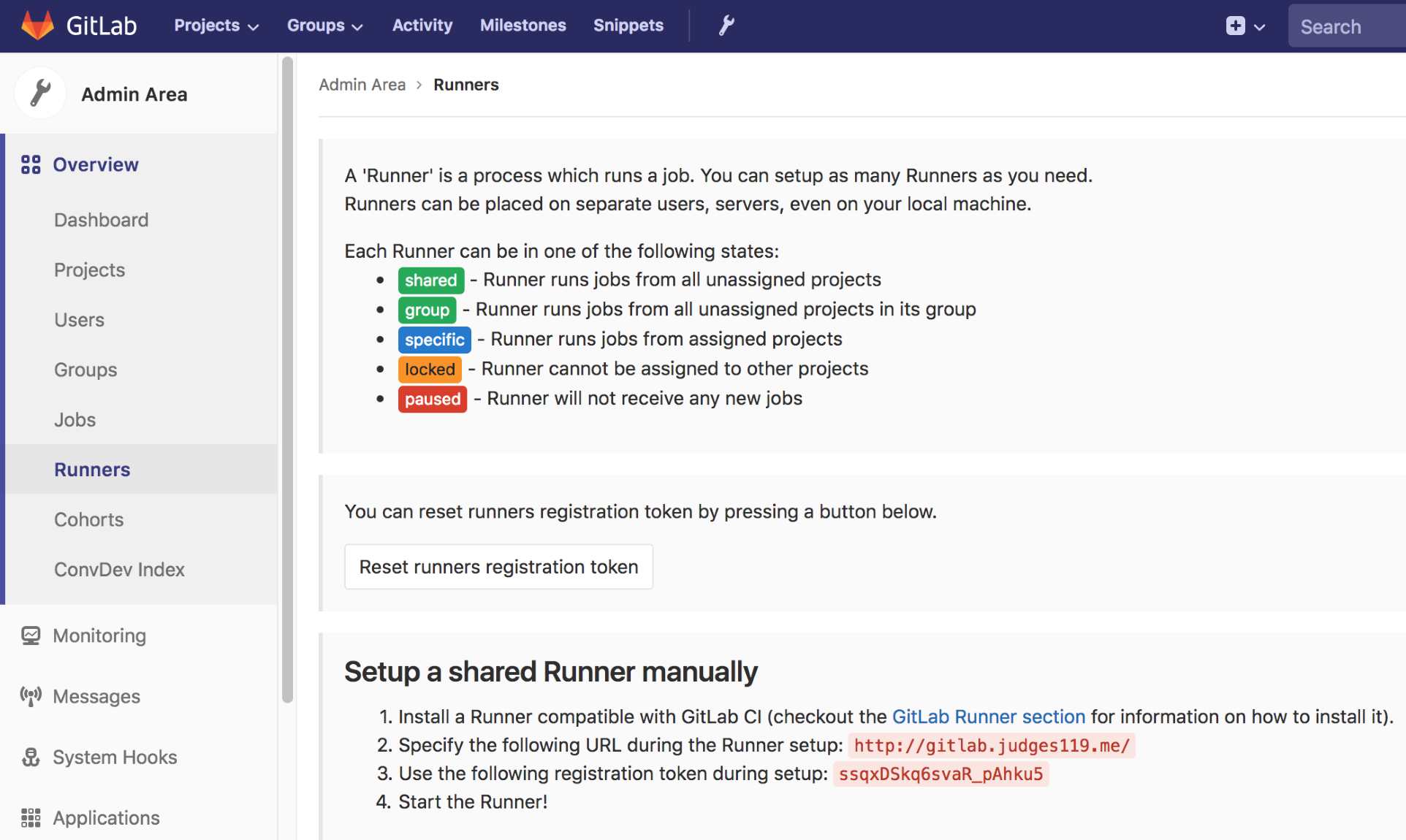 Admin panel - GitLab Quick Start Guide [Book]